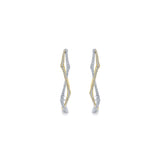 14K Yellow Gold, 14K White Gold Earring EG12898M45JJ