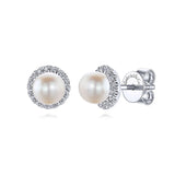 14K White Gold Earring EG13233W45PL