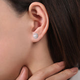 14K White Gold Earring EG13233W45PL
