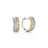 14K Yellow Gold, 14K White Gold Earring EG13454M45JJ