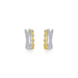 14K Yellow Gold, 14K White Gold Earring EG13454M45JJ