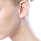 14K Yellow Gold, 14K White Gold Earring EG13721M45JJ