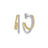 14K Yellow Gold, 14K White Gold Earring EG13973M45JJ