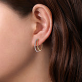 14K Yellow Gold, 14K White Gold Earring EG13973M45JJ