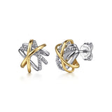 14K Yellow Gold, Sterling Silver (925) Earring EG14447MZJJJ