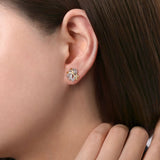 14K Yellow Gold, Sterling Silver (925) Earring EG14447MZJJJ