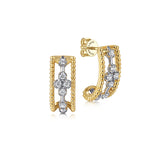 14K Yellow Gold, 14K White Gold Earring EG15039M45JJ