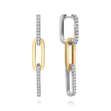 14K Yellow Gold, 14K White Gold Earring EG15121M45JJ