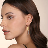 14K Yellow Gold, 14K White Gold Earring EG15121M45JJ