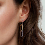 14K Yellow Gold, 14K White Gold Earring EG15121M45JJ