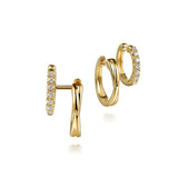 14K Yellow Gold Earring EG15140Y45JJ