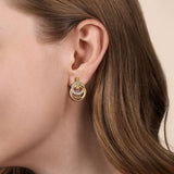 14K Yellow Gold, 14K White Gold Earring EG15201M45JJ