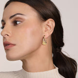14K Yellow Gold, 14K White Gold Earring EG15208M45JJ