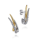 14K Yellow Gold, Sterling Silver (925) Earring EG15290MZJJJ