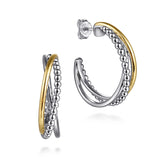 14K Yellow Gold, Sterling Silver (925) Earring EG15292MZJJJ