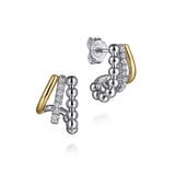 14K Yellow Gold, Sterling Silver (925) Earring EG15293MZJWS
