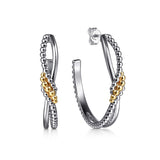14K Yellow Gold, Sterling Silver (925) Earring EG15296MZJJJ