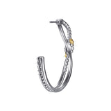 14K Yellow Gold, Sterling Silver (925) Earring EG15296MZJJJ