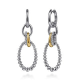 14K Yellow Gold, Sterling Silver (925) Earring EG15299MZJWS