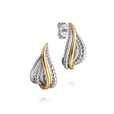 14K Yellow Gold, Sterling Silver (925) Earring EG15302MZJJJ