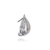 14K Yellow Gold, Sterling Silver (925) Earring EG15302MZJJJ