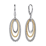 14K Yellow Gold, Sterling Silver (925) Earring EG15305MZJJJ