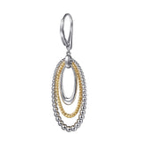 14K Yellow Gold, Sterling Silver (925) Earring EG15305MZJJJ