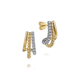 14K Yellow Gold, 14K White Gold Earring EG15311M45JJ
