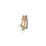 14K Yellow Gold, 14K White Gold Earring EG15311M45JJ