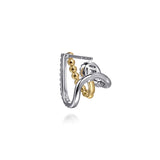 14K Yellow Gold, 14K White Gold Earring EG15312M45JJ