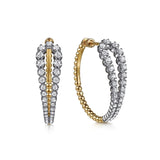 14K Yellow Gold, 14K White Gold Earring EG15313M45JJ