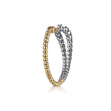 14K Yellow Gold, 14K White Gold Earring EG15313M45JJ