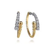 14K Yellow Gold, 14K White Gold Earring EG15315M45JJ