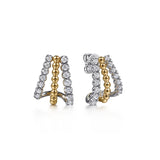 14K Yellow Gold, 14K White Gold Earring EG15317M45JJ