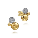 14K Yellow Gold, 14K White Gold Earring EG15322M45JJ