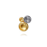 14K Yellow Gold, 14K White Gold Earring EG15322M45JJ