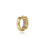 14K Yellow Gold, 14K White Gold Earring EG15339M45JJ