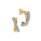 14K Yellow Gold, 14K White Gold Earring EG15342M45JJ