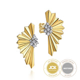 14K Yellow Gold, 14K White Gold Earring EG15345M45JJ