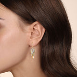 14K Yellow Gold, 14K White Gold Earring EG15347M45JJ