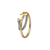 14K Yellow Gold, 14K White Gold Earring EG15353M45JJ
