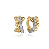 14K Yellow Gold, 14K White Gold Earring EG15355M45JJ
