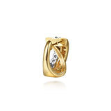 14K Yellow Gold, 14K White Gold Earring EG15355M45JJ