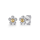 14K Yellow Gold, Sterling Silver (925) Earring EG15426MZ5JJ