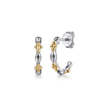 14K Yellow Gold, Sterling Silver (925) Earring EG15436MZJJJ