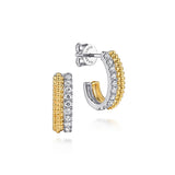 14K Yellow Gold, 14K White Gold Earring EG15499M45JJ