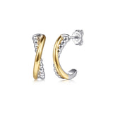 14K Yellow Gold, Sterling Silver (925) Earring EG15540MZJJJ