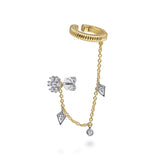 14K Yellow Gold, 14K White Gold Earring EGS14932M45JJ