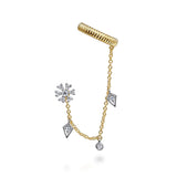 14K Yellow Gold, 14K White Gold Earring EGS14932M45JJ