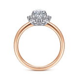 14K White Gold, 14K Rose Gold Engagement Ring ER14661O4T44JJ